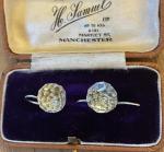 Charming Art Deco Sterling Silver Paste Earrings