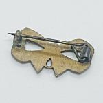 Edwardian Enamel Red Bow Brooch Watch Pin