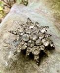 Victorian Starburst Paste Brooch Pin