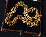 Vintage Red Gemstone Bracelet in 18K Gold