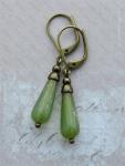 Art Nouveau Dragonfly Charm Pendant Necklace and Earrings Set