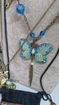 Whimsical Art Nouveau Butterfly Necklace Set