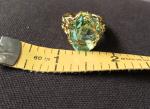 Blue Topaz Vintage Ring in 14K Gold Plating