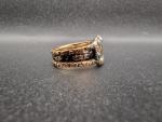 15ct Gold Antique Hair Seed Pearl Ring 1819