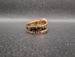 15ct Gold Antique Hair Seed Pearl Ring 1819