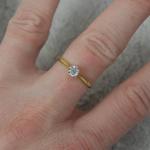 18ct Gold and Platinum Diamond Solitaire Ring