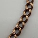 9ct Rose Gold Antique Curb Bracelet, 7 in