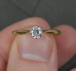 18ct Gold and Platinum Diamond Solitaire Ring