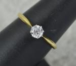 18ct Gold and Platinum Diamond Solitaire Ring