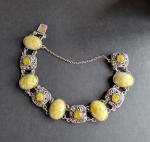 Connemara Marble Sterling Silver Antique Bracelet