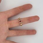 Vintage 18ct Gold Ruby and Diamond Ring Size P