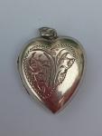 Engraved Sterling Silver Heart Photo Locket Pendant