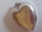 Engraved Sterling Silver Heart Photo Locket Pendant