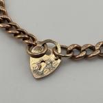 9ct Rose Gold Antique Curb Bracelet, 7 in