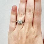 Art Deco 2 Ct Asscher Cut Diamond Engagement Ring