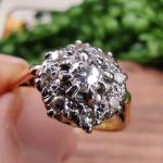 Vintage 18ct Gold Diamond Cluster Engagement Ring