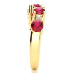 Vintage Ruby and Diamond Wedding Band Ring