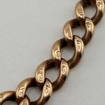 9ct Rose Gold Antique Curb Bracelet, 7 in