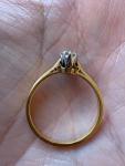 Vintage 18ct Yellow Gold Platinum Diamond Ring Size S