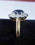 Art Deco 18ct Gold Sapphire and Diamond Ring