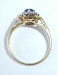 Art Deco 18ct Gold Sapphire and Diamond Ring