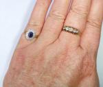 Art Deco 18ct Gold Sapphire and Diamond Ring