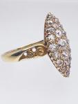 Elegant 1886 Diamond Marquise Antique Ring in Gold