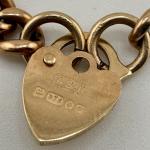 9ct Rose Gold Antique Curb Bracelet, 7 in