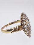 Elegant 1886 Diamond Marquise Antique Ring in Gold