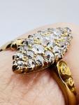 Elegant 1886 Diamond Marquise Antique Ring in Gold