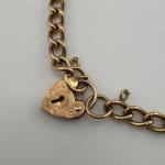 9ct Gold Antique Curb Bracelet - 7in, 4.5mm Wide