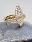 Elegant 1886 Diamond Marquise Antique Ring in Gold