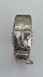 Victorian Sterling Silver Hinged Buckle Bangle
