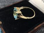 Aquamarine Vintage Ring in 18K Gold Plated