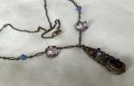 Czech Filigree Necklace with Stone Accents