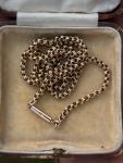 Edwardian 9ct Gold Rolo Belcher Chain Necklace