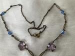 Czech Filigree Necklace with Stone Accents