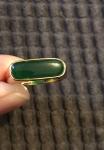 Vintage Green Gemstone Ring in 18K Gold