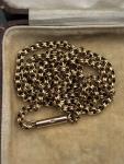Edwardian 9ct Gold Rolo Belcher Chain Necklace