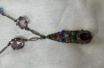 Czech Filigree Necklace with Stone Accents