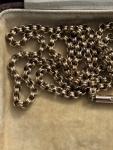 Edwardian 9ct Gold Rolo Belcher Chain Necklace
