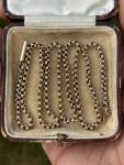 Edwardian 9ct Gold Rolo Belcher Chain Necklace