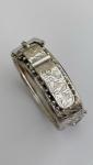 Victorian Sterling Silver Hinged Buckle Bangle