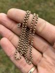 Edwardian 9ct Gold Rolo Belcher Chain Necklace