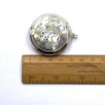 Vintage Silver Enamel Compact Pendant Locket