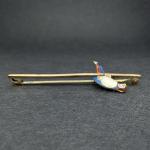 Vintage 9ct Gold Macaw Parrot Brooch with Pearl