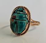 Antique Egyptian Rose Gold Scarab Ring