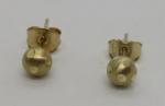 Art Deco 9ct Gold Vintage Globe Stud Earrings