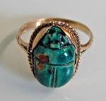 Antique Egyptian Rose Gold Scarab Ring