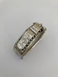 Victorian Sterling Silver Hinged Buckle Bangle